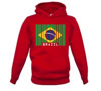 Brasile Codice a Barre Stile Bandiera - Bambini Felpa/Maglione - Brasiliano