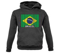 Brasile Codice a Barre Stile Bandiera - Bambini Felpa/Maglione - Brasiliano