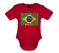 Brasile Codice a Barre Stile Bandiera - Bambino T-Shirt / Body - Brasiliano