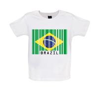 Brasile Codice a Barre Stile Bandiera - Bambino T-Shirt / Body - Brasiliano