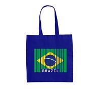 Brasile Codice a Barre Stile Bandiera - Borsa Tote IN Tela - Brasiliano Paese