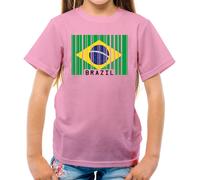 Brasile Codice a Barre Stile Bandiera - T-Shirt - Brasiliano Paese