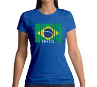 Brasile Codice a Barre Stile Bandiera - T-Shirt - Brasiliano Paese Del