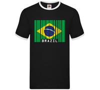 Brasile Codice a Barre Stile Bandiera - Uomo Suoneria - Brasiliano Paese