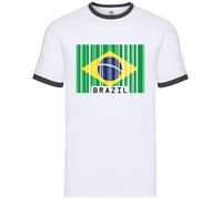 Brasile Codice a Barre Stile Bandiera - Uomo Suoneria - Brasiliano Paese