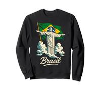 Brasile Cristo Redentor Statua e Bandiera Landmark Art Felpa