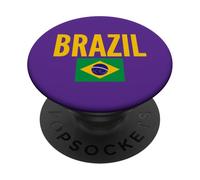 Brasile Flag Pride Identità nazionale PopSockets PopGrip Adesivo