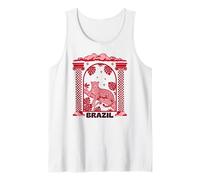 Brasile, Fun Tropical Jaguar, Retro Rainforest e Jungle Cat Canotta