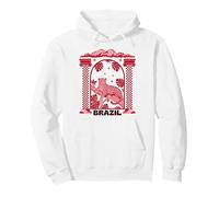 Brasile, Fun Tropical Jaguar, Retro Rainforest e Jungle Cat Felpa con Cappuccio