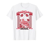 Brasile, Fun Tropical Jaguar, Retro Rainforest e Jungle Cat Maglietta