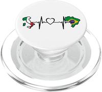 Brasile Italia Heartbeat - Bandiera italiana brasiliana PopSockets PopGrip per MagSafe