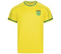 Brasile "Retro Storia" JELEX Maglia Jersey Gialla Nuova