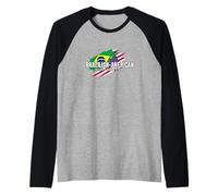 Brasile Stati Uniti Bandiera Pride Heritage Fans Maglia con Maniche Raglan