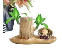 Brasile Wood - Resin Luck-y Plant | Magico leggero che germoglia Luckyy Bamboo Woodd | Moncone per piante in vaso idroponico per la decorazione della scrivania per ufficio camera da letto