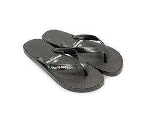 BRASILERAS Infradito Antiscivolo per Uomo Scarpe comode da Spiaggia/Piscina/Urbano Nero 43/44 EU