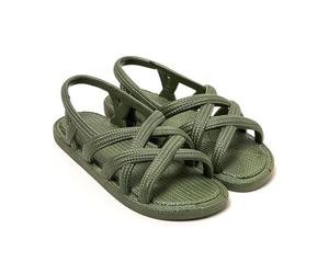 BRASILERAS Sandali Antiscivolo Donna Scarpe comode da Spiaggia/Piscina/Urbano Verde Militare - 38 EU