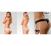 Brasiliana infiore in cotone elasticizzato HIP 870 bianco nero grigio