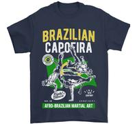 Brasiliano Capoeira Misto Arti Marziali Mma Uomo T-Shirt 100% Cotone