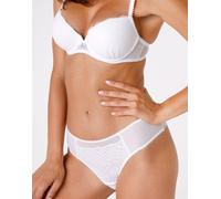 Lovable Slip Brasiliano in Microfibra e Pizzo Celebrity Donna, Bianco, 2/S