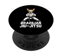 Brasiliano Jiu-Jitsu Chihuahua Amante dei cani Gi Arti Marziali BJJ PopSockets PopGrip Adesivo