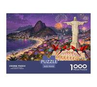 Brasiliano Rio Cristo il Carnevale Redentore Puzzle in Legno Impermeabile DIY Puzzles Da 1000 Pezzi Regali Per Adulti Impossibili Giochi Di Impegnativi