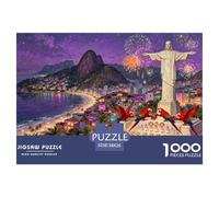 Brasiliano Rio Cristo il Carnevale Redentore Puzzle in Legno Impermeabile DIY Puzzles Da 1000 Pezzi Regali Per Adulti Impossibili Giochi Educativi