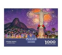 Brasiliano Rio Cristo il Carnevale Redentore Puzzle in Legno Impermeabile Puzzles Da 1000 Pezzi Per Adulti Divertenti Giochi Educativi