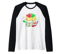 Brasiliano Vamos Ao Maschera Carnevale Brasile Regalo Maglia con Maniche Raglan