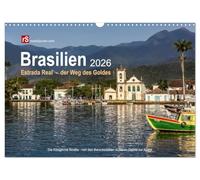 Brasilien 2026 Estrada Real - der Weg des Goldes (Wandkalender 2026 DIN A3 quer), CALVENDO Monatskalender: Auf den Spuren des Goldes - die Estrada ... Barockstädte in Minas Gerais mit der Küste.