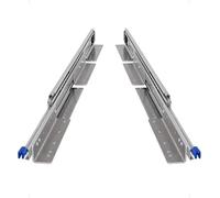 Brasom - Guide estraibili per cassetti, 400 mm, 250 kg, con montaggio a pavimento e supporti per cassetti, Heavy Duty, Lock in/fuori cassetti, cuscinetti a sfera, sinistra e destra
