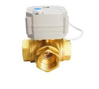 Brass 1'' DN25 3 Way T Bore L Bore Motor Ball Valve Metal Gears DC12V DC24V 2/3/5/7 Wires Valve IP67(NPT THREAD_5V_CR501)