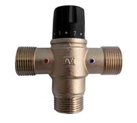 Brass 1" DN25 Solar Heater Thermostatic Automatic Mixing Valve Water Temperature Control