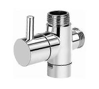 Brass 3 Way Valve G 1/2" Durable Rustproof Bath Shower Diverter 3 Way Diverter Valve Polished Chrome Easy to Install for Bathroom Kitchen Shower Syst