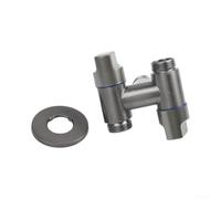 Brass Angle Valve 1 Inlet 2 Outlet Auto Shut-off(Gray) | Solid brass body, auto shut-off safety, dual outlet design, prevents flooding, indoor outdoor use