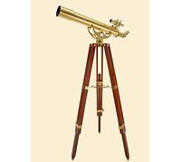 Brass Astronomical Telescope, Vertical Monocular, Triangle Bracket Art Placement Star Telescope,Watching Stars YangRy