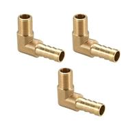 Brass Barb Hose Fitting 90 Degree Elbow 8mm Barbed x 1/8" G Male Pipe