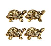 Brass Bird Bath Cleansing Disk (4 Pack) | Copper, 3.1x1.7cm, Turtle Shape | Mini Fountain Cleaner For Outdoor Bird Baths, Bowls & Garden Ponds | Decorative Water Purifier For Patio & Backyard