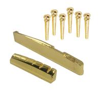 Brass Bridge Pin Pins Piegs Saddle Doce Set Per La Sostituzione Della Chitarra