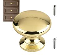Brass Cabinet Knobs, Vintage Unlacquered Elegant Hardware Set, Decorative Brass Dresser Pull Handles For Home Kitchen Bathroom Office Furniture Vanity Wardrobe Chest Desk Upgrade And Restoration Use