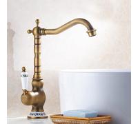 Brass Ceramic Handle Bathroom Sink Mixer Faucet Antique Rotation Bathroom Kitchen Hot And Cold Water Taps,Basin Faucet B
