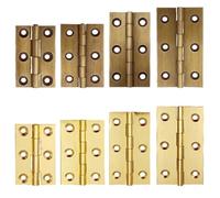 Brass Door Hinges 1/1.5/2/2.5/3 Inch Butt 2Pcs(Golden 2.5 inch)