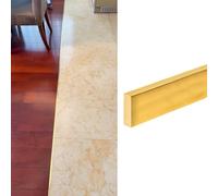 Brass Doorway Flooring Covering Strips Decoration Bar, Wood to Tile Threshold Transition Strip, Gap Connecting Bar/Floor Dividing Strip(3mmx15mm(0.12"x0.59"))