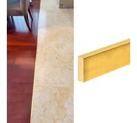 Brass Doorway Flooring Covering Strips Decoration Bar, Wood to Tile Threshold Transition Strip, Gap Connecting Bar/Floor Dividing Strip(3mmx10mm(0.12"x0.39"))