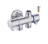 Brass Double Control One in Two/Three/Four out Angle Valve One Two Three Way Toilet Spray Gun Shunt Multifunctional Valve(Valve Body 3)