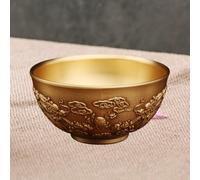 Brass Feng Shui Bowl Ornament da tavolo per la raccolta di libreria di