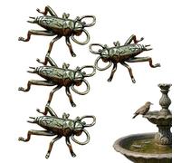 Brass Figurines - 1.6*3.2*0.4inch Vintage Bird Bath Decor, Solid Metal Animal Sculpture Set with Antique Finish and Detailed Craft Design, Decorative Brass Ornaments, Desktop Collectible Statue Set