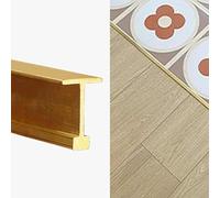 Brass Flooring Transition Trim Edge T Molding, Threshold Transition Strip Extra Narrow, Floor Divider Cover Strip for Joining Gaps, Easy to Install(W 10mm x H 16mm)