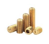 Brass hex socket set screws with cup tip flat head bolts