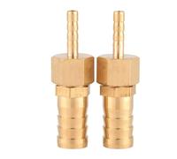 Brass Hose Barb Connector 4-12mm | Reducing Plug Fitting for Pipe Maintenance | Sturdy Brass Adapter/Industrial Pipes/Water Lines | 2 - Pack