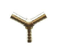 Brass Hose Barb Reducer Fitting Y Shaped 3 Way Splitter 8-6-8mm Water Gas